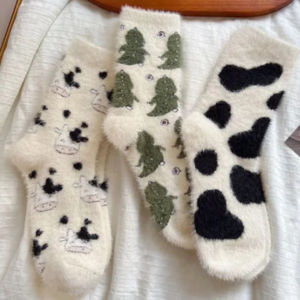 Floor Socks: Jurassic Moo Collection