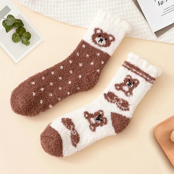 Floor Socks: Brown Bear Bliss - Image 4