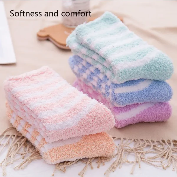 Floor Socks: Candy Stripe Collection - 5 Pairs - Image 2