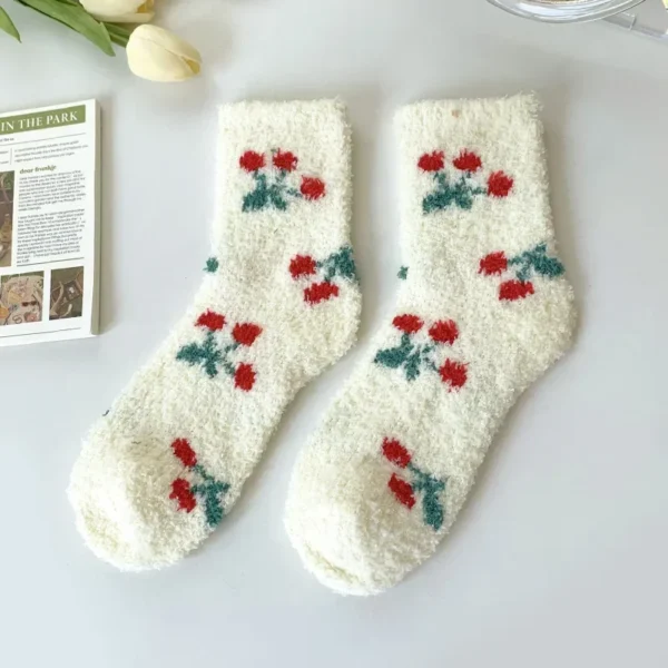 Floor Socks: Fruit & Floral Fuzzies - Image 4