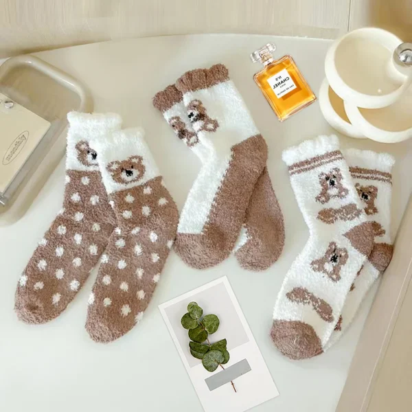 Floor Socks: Brown Bear Bliss - Image 6