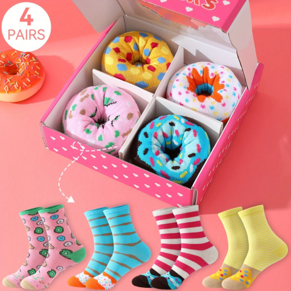 Gift Box: Donut - Sprinkle Strolls Set - 4 Pairs