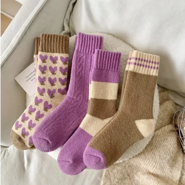 4 Pairs: Lavender Mocha Set