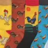 Adult Crew Unisex Cartoon Cock Rooster Crow Funny Cute Socks Chick Carapace Dopamine Color Pheasant Hen Little Chicken Young - Image 2