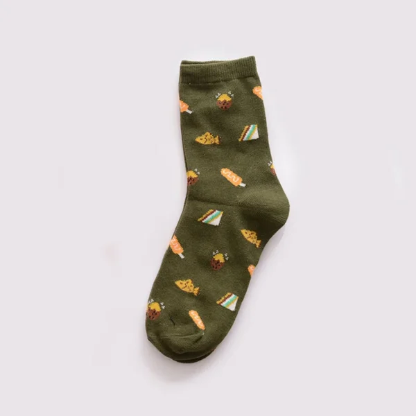 Fashion Korea Creative Cartoon Life Foods Sushi Watermelon Soft Cotton Christmas Gift Socks Dropship - Image 6