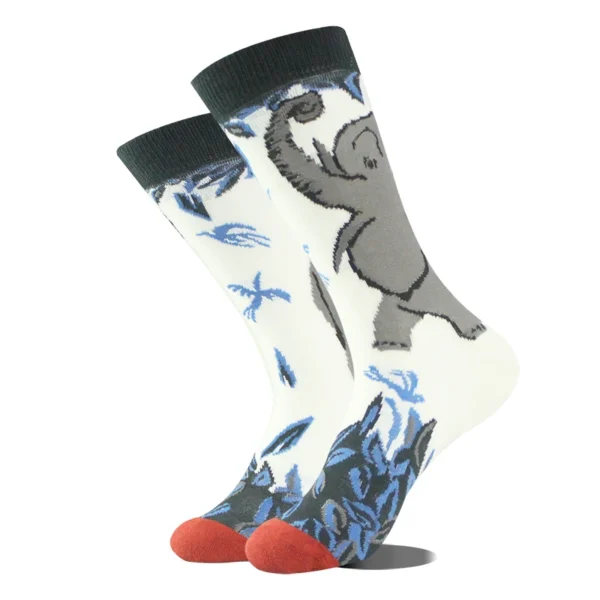 Fashion Happy Hip Hop Funny Socks Men Women Avocado Peach Ice Cream Shrimp Lemon Floral Crew Sokken Harajuku Unisex Divertidos - Image 4