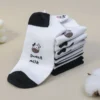 5 Pairs/Pack Women's Cow Letter Stripe Print Cartoon Cute Ankle Socks Cotton Soft Breathable Spring Summer Short Socks Lot - Image 3