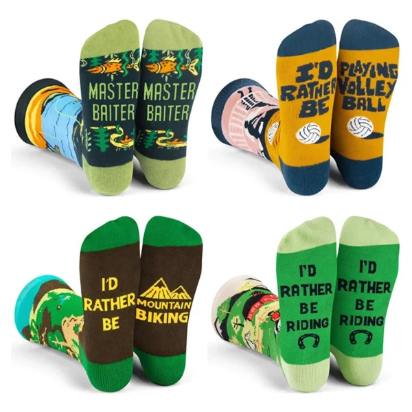 AB New Novelty Funny Cartoon Crew Socks Unisex Cotton Women Men Stockings Creative Skateboard Socks for Drop Shipping Wholesale