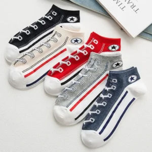 Fashion Funny Women's Men Harajuku Style Socks Kawaii Shoe Print Cute Short Sock Gift For Women Men Dropshipping