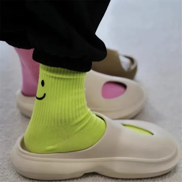 New Tide Brand Behind Crying Face A B Socks Creative Funny Sports Pure Color Couples Socks Tide Cotton Socks Men Women - Image 4