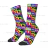 Old School Game Rainbow Red Blue Yellow Controller Men Women Socks Cycling Novelty Spring Summer Autumn Winter Stockings Gift - Image 2