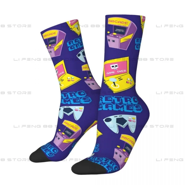 Old School Game Retro Games From The 80s Men Women Socks Windproof Novelty Spring Summer Autumn Winter Stockings Gift - Image 2