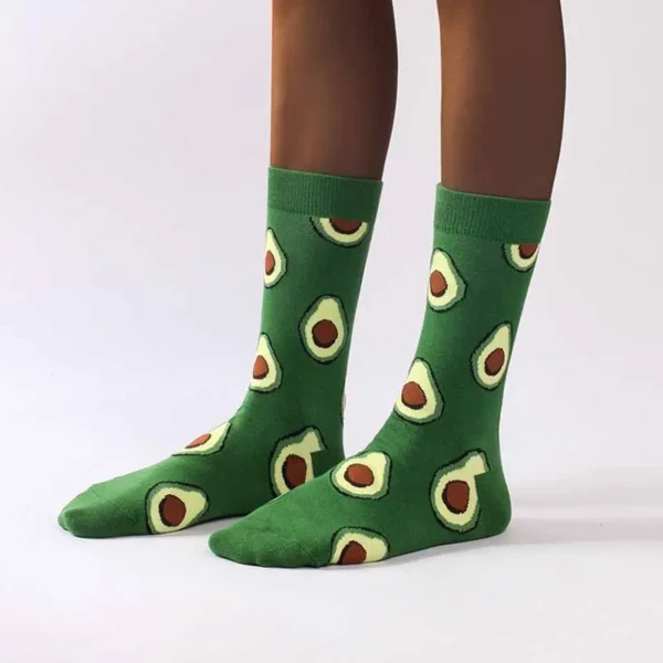 Unisex Women Men Socks Cotton Funny Happy Sock Cartoon Fruit Watermelon Strawberry Cherry Banana Pineapple Cotton Stocking - Image 3
