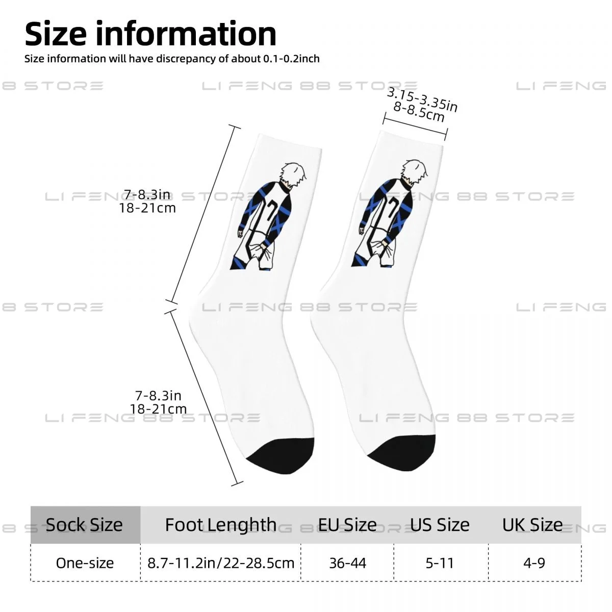 Anime Blue Lock Isagi Yoichi Unisex Winter Socks Warm Happy Socks Street Style Crazy Sock - Image 4
