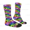 Old School Game Rainbow Red Blue Yellow Controller Men Women Socks Cycling Novelty Spring Summer Autumn Winter Stockings Gift - Image 3