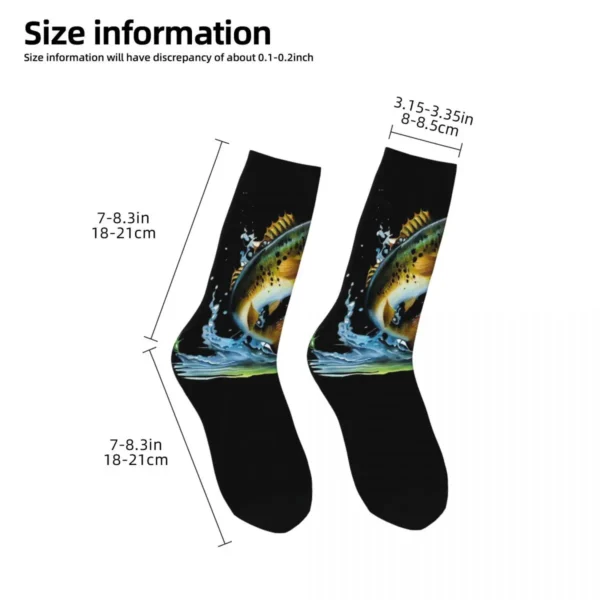 3D printing cosy Unisex Socks,Outdoor Various Colorful Tropical Fish 11 Interesting Four Seasons Socks - Image 4