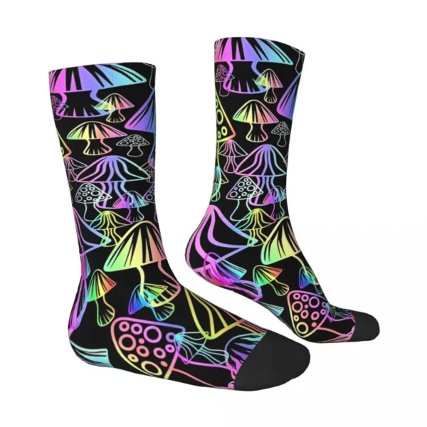 Magic Mushrooms Socks Sports 3D Print Boy Girls Mid-calf Sock - Image 2