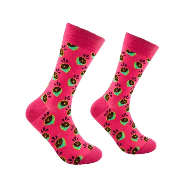 Happy Cherry Lemon Pineapple Strawberry Unisex Fruit Cotton Socks Skateboard Men Fashion Business Hipster Dropship - Image 6
